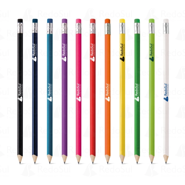 Lápis apontado com borracha personalizado Lápis apontado com borracha personalizado